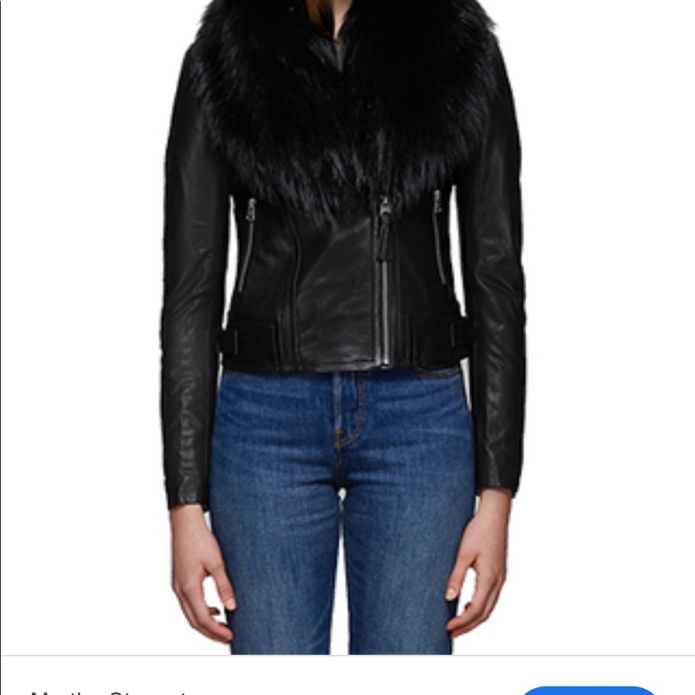 Mackage YOANA removable fur leather jacket xxs